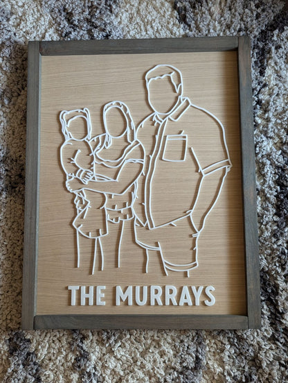 Hand Drawn Family Frame