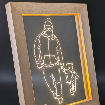 Hand Drawn Outline Light Up Frame