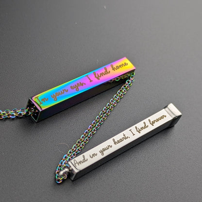 Personalized Hidden Message Pendant Necklace