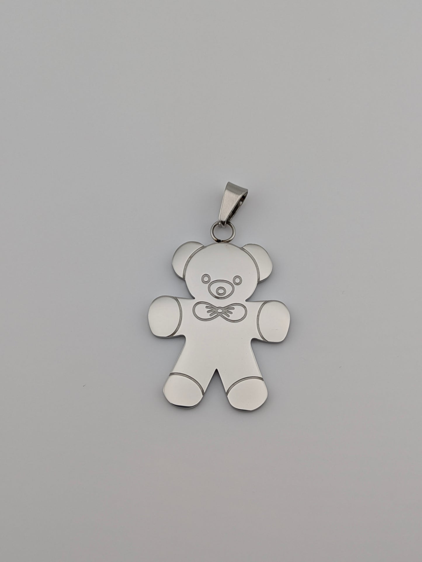 Custom Engraved Pendant Bear with chain