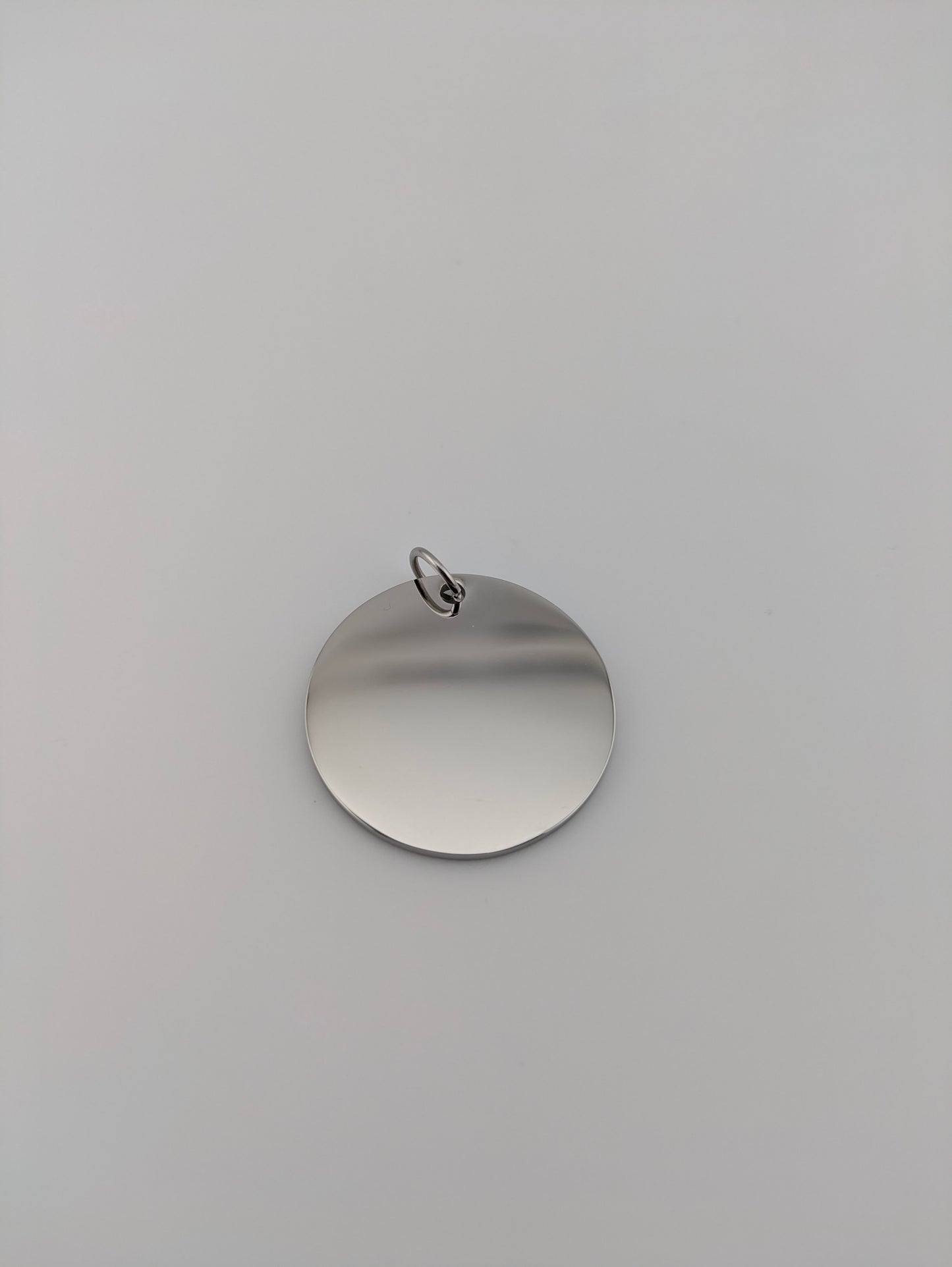 Custom Engraved Pendant Circle with chain