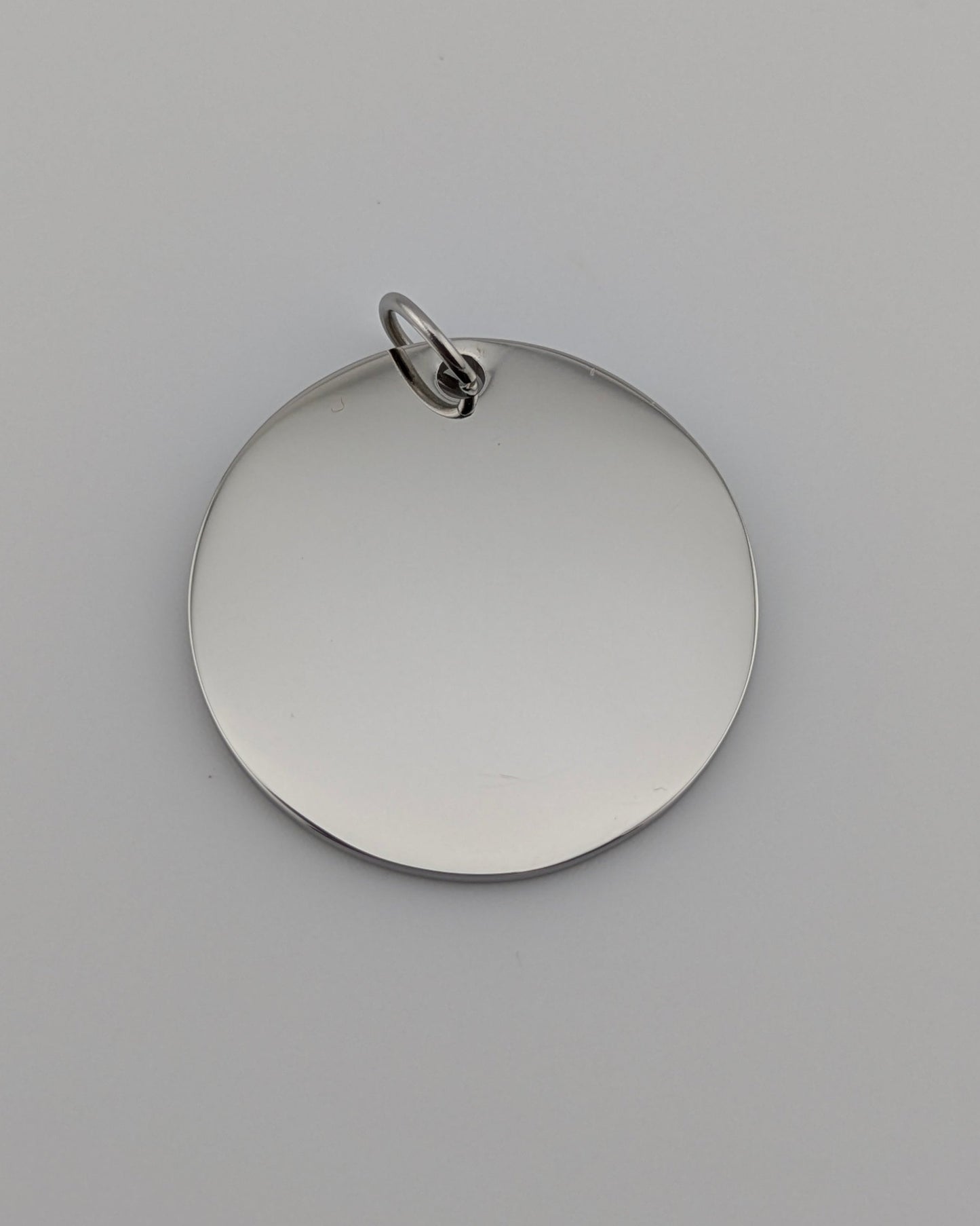 Custom Engraved Pendant Circle with chain