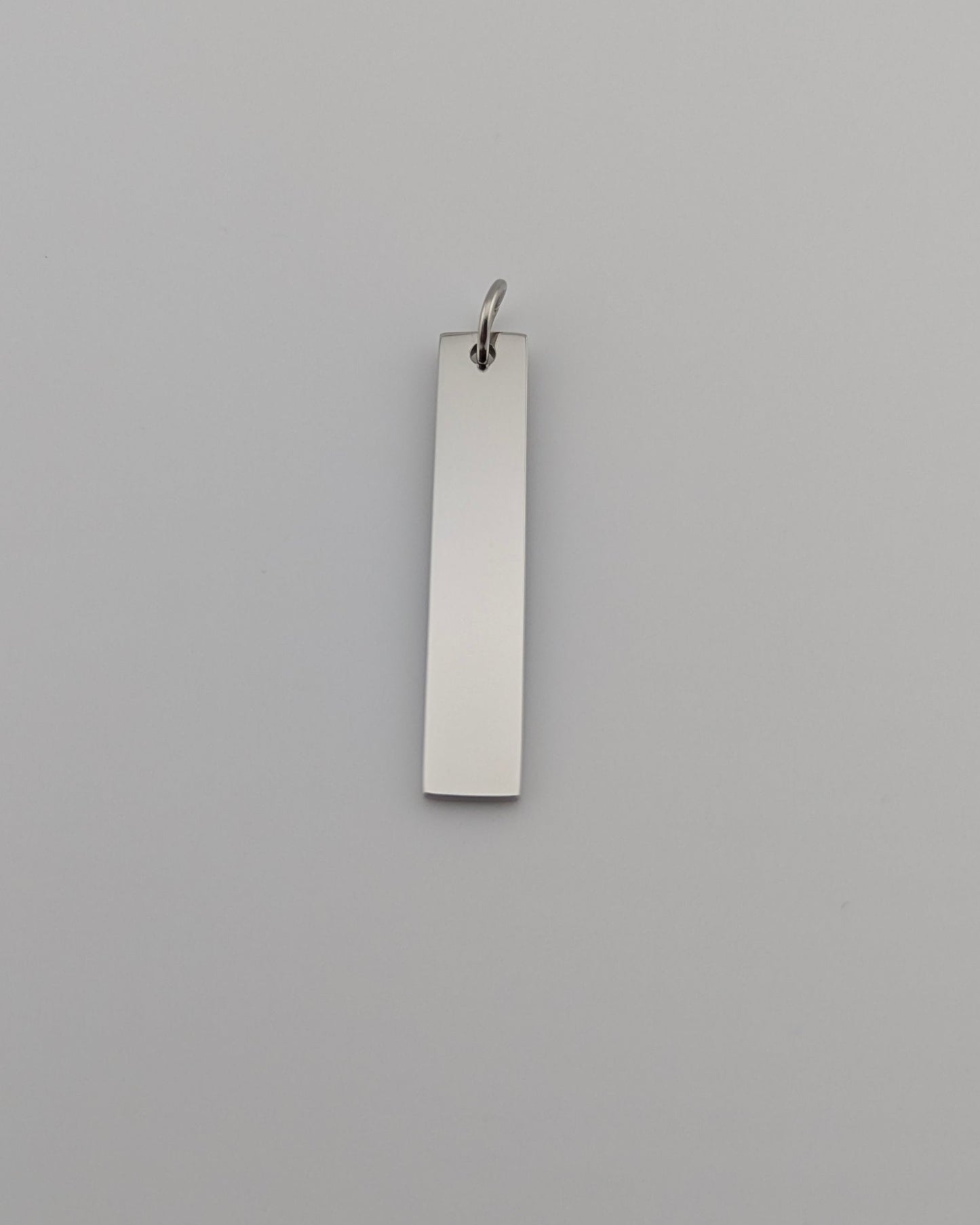 Custom Engraved Pendant Vertical bar with chain