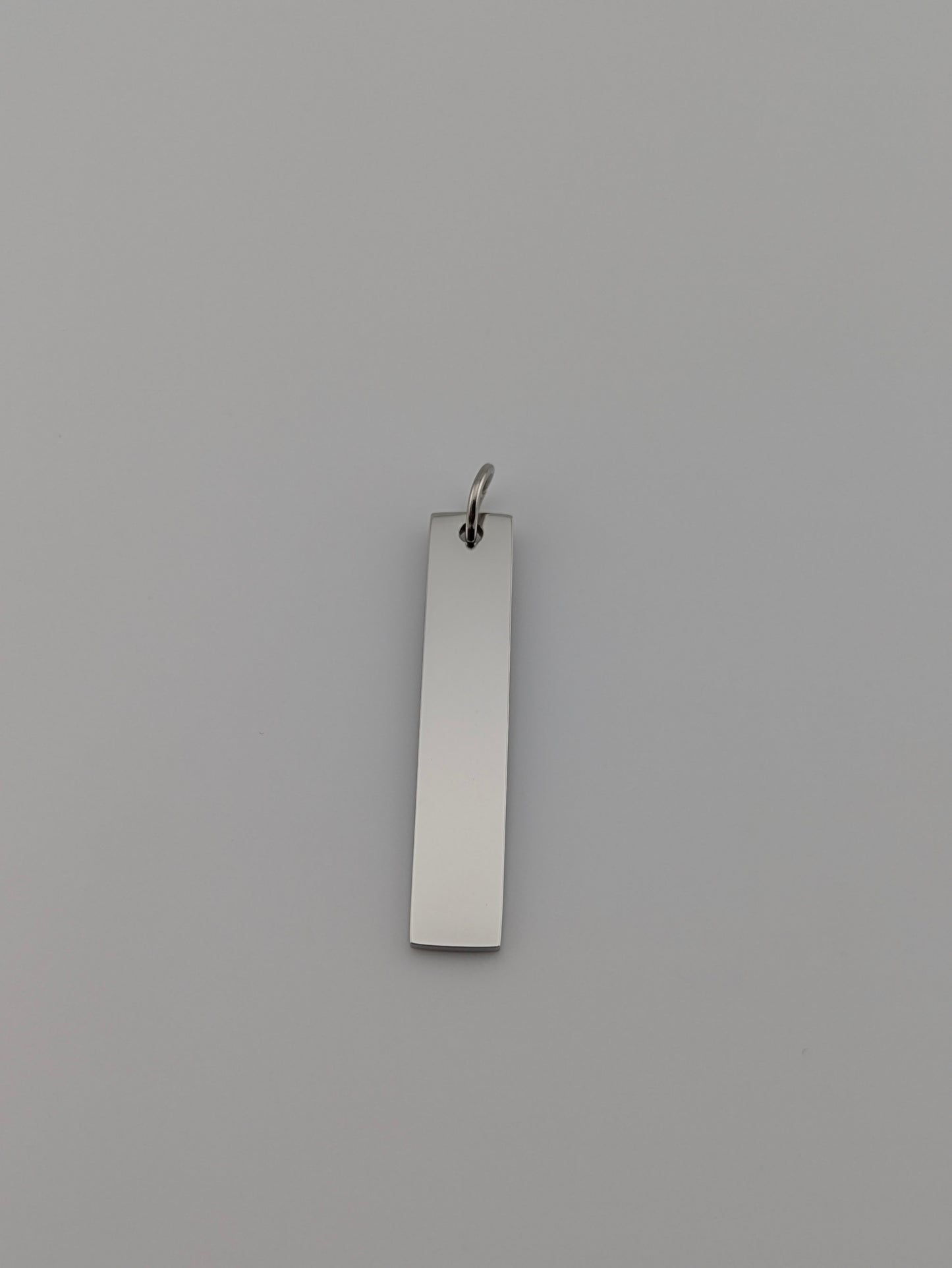 Custom Engraved Pendant Vertical bar with chain