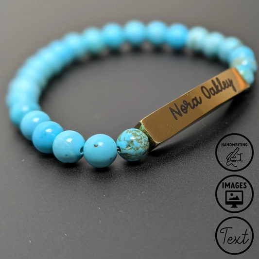 Personalized Semi-Precious Stone Bracelet