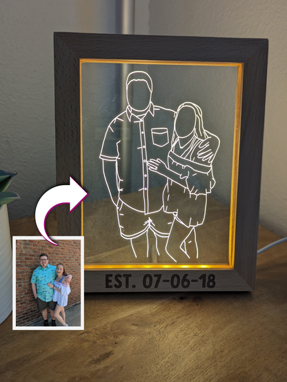 Hand Drawn Outline Light Up Frame